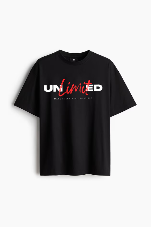 Limitless Drive – Black Oversized Tee