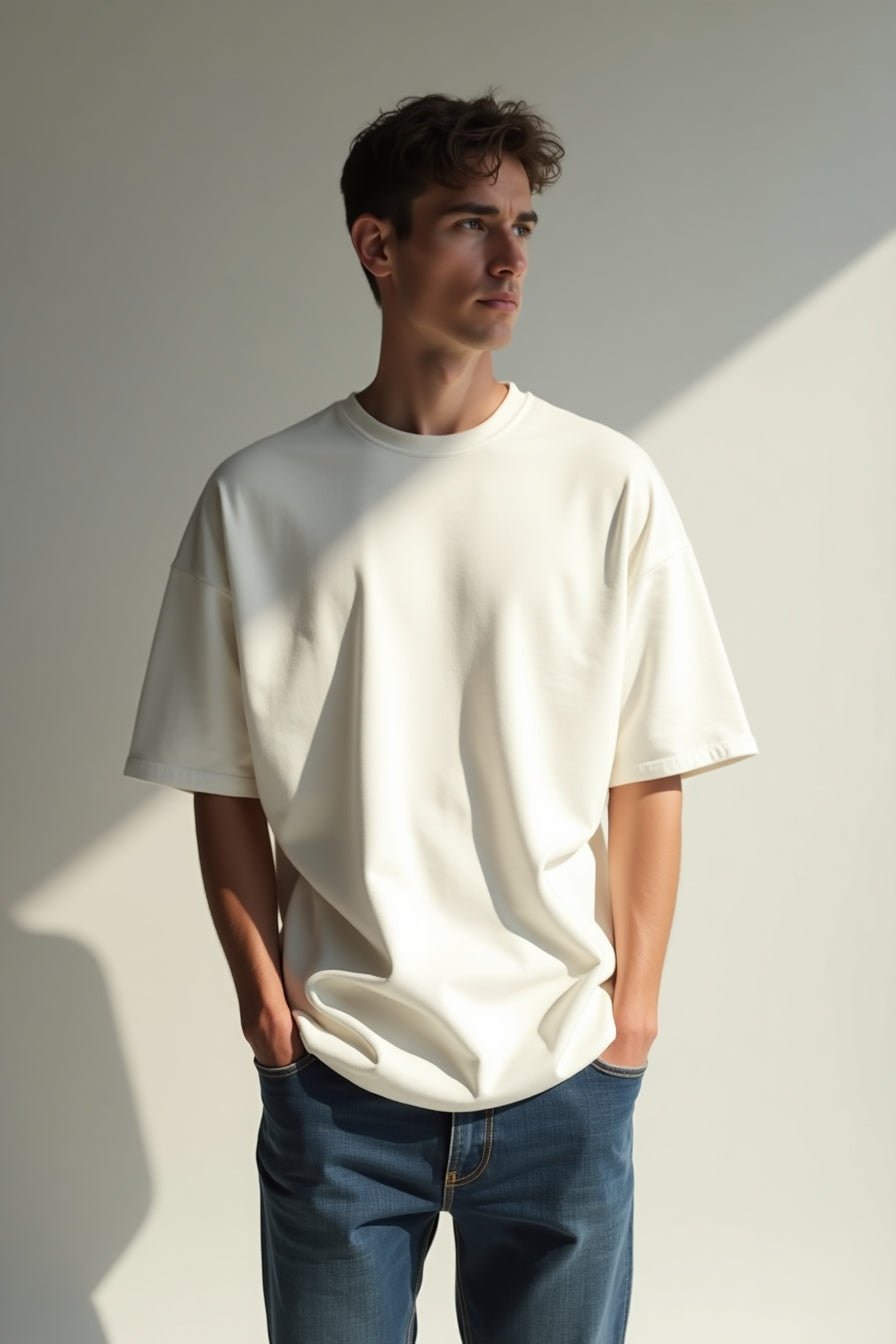 The Muse – Ivory Oversized Tee