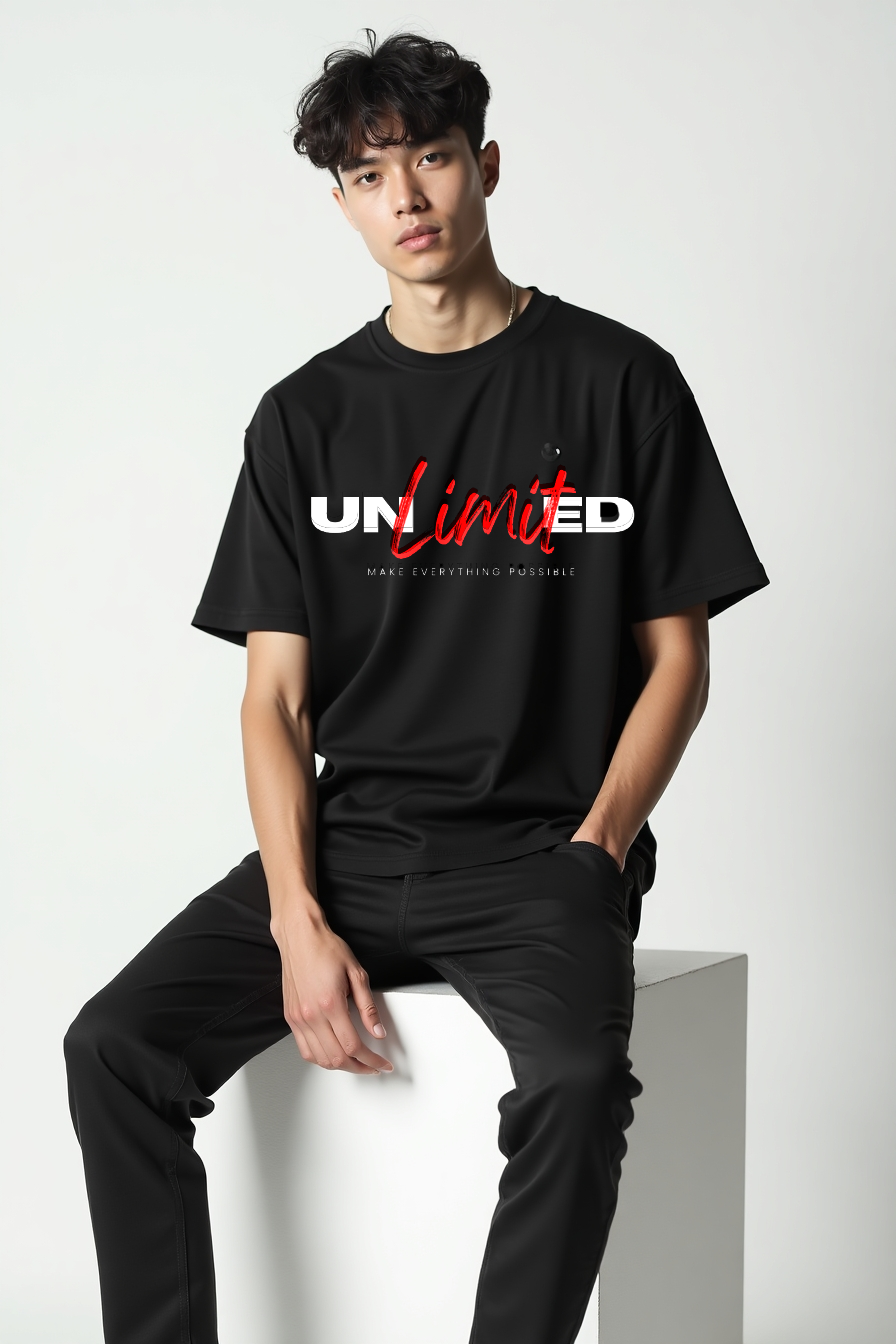 Limitless Drive – Black Oversized Tee